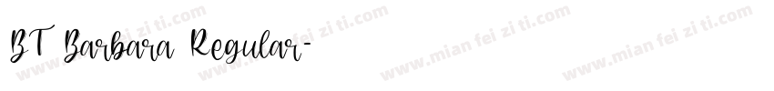 BT Barbara Regular字体转换